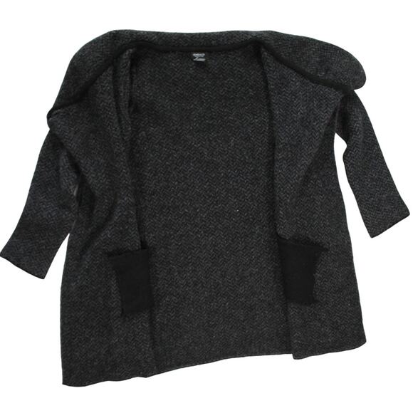 Jones New York Jones & Co Black Wool Blend Long Coat Women’s S Minimalist Grunge - Picture 4 of 9